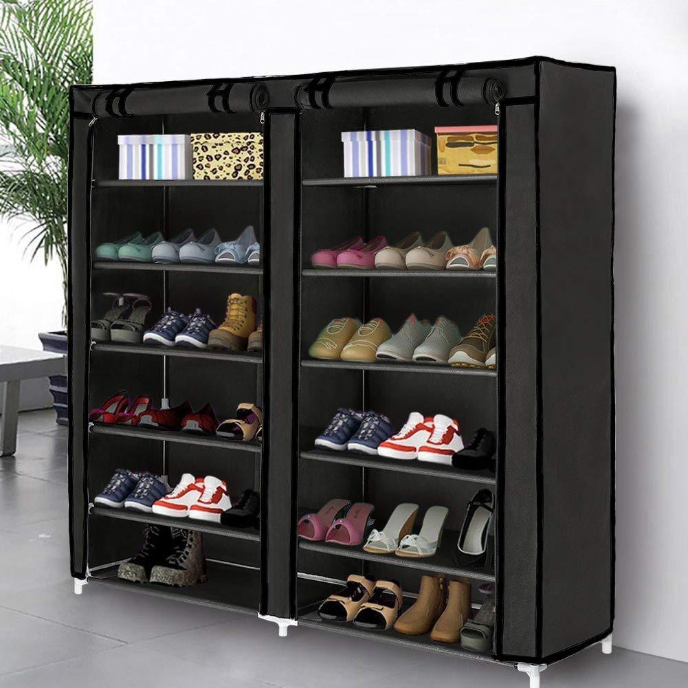 Double Side 6 Layers - Dustproof Shoe Rack (සපත්තු රාක්කය)