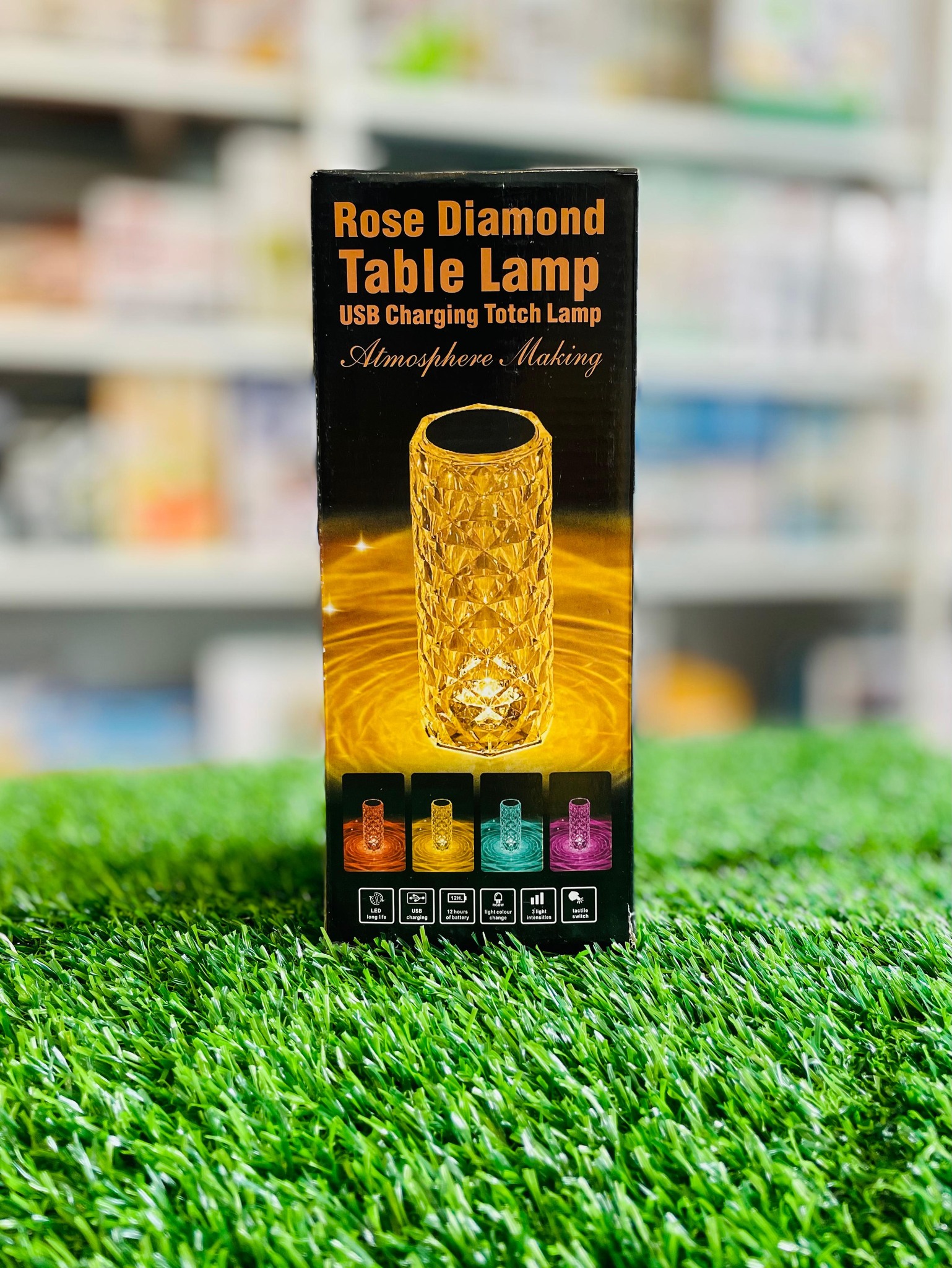 🔴LED Crystal Table Lamp Diamond Rose Night Light