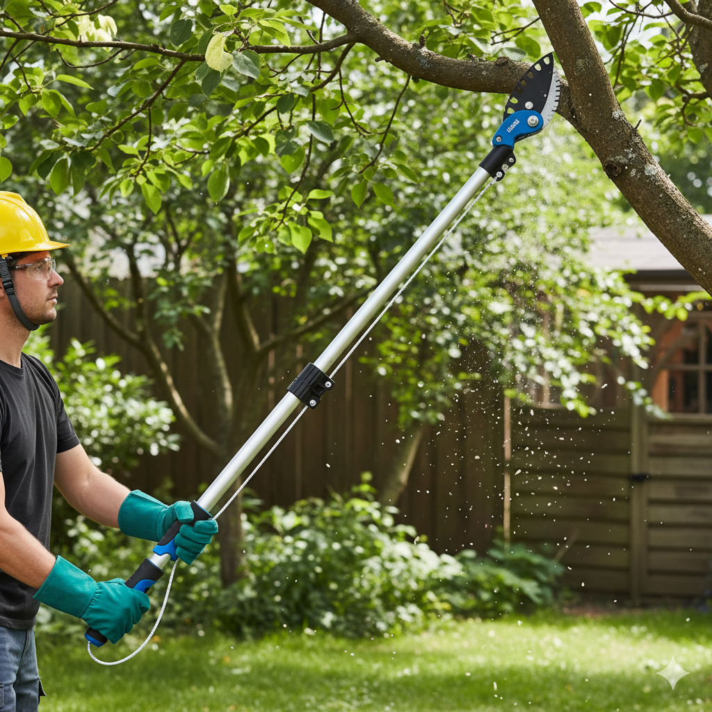 EMTOP EPSR252804 Extendable Pole Saw & Pruner